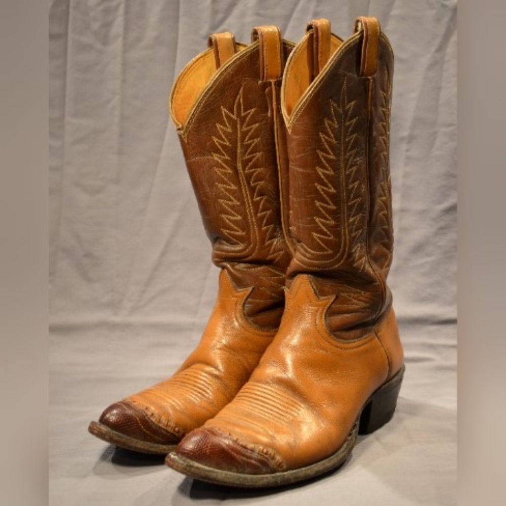 Vintage TONY LAMA - Men's US 7 E - LIZARD TOE
